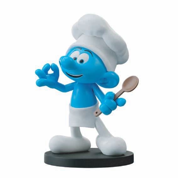 Figurine chef smurf resin